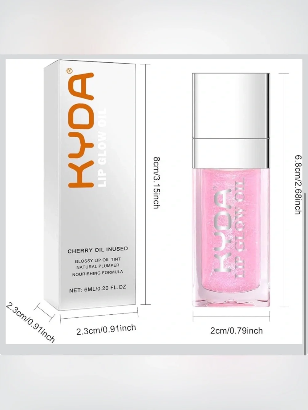 NWT KYDA Hydrating Lip Glow Oil Color Changing Tint, Moisturizing Glossy